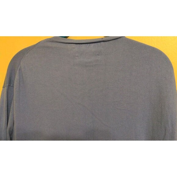 Vtg Polo Ralph Lauren Sweater V Neck Pima Cotton Light Blue Sz XXL Orange Pony - Picture 7 of 7